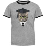 Graduation Funny Cat Mens Ringer T Shirt