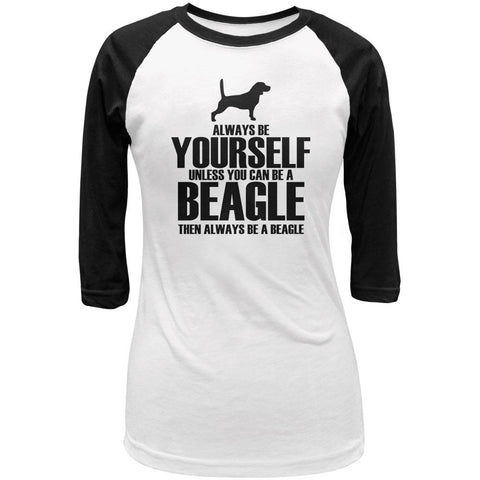 Always Be Yourself Beagle Juniors 3/4 Sleeve Raglan T Shirt