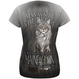 Always Be Yourself Unless Maine Coon Cat All Over Womens T Shirt