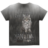 Always Be Yourself Unless Maine Coon Cat All Over Youth T Shirt