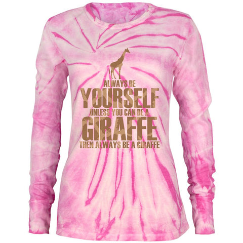 Always Be Yourself Giraffe Juniors Long Sleeve Thermal Shirt