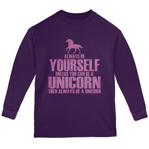 Always Be Yourself Unicorn Youth Long Sleeve T Shirt