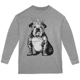 Bulldog Crown Youth Long Sleeve T Shirt