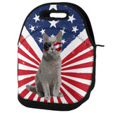 4th Of July Meowica America Patriot Cat Lunch Tote Bag