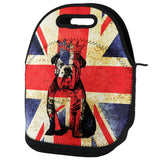 British Flag Bulldog Crown Lunch Tote Bag