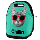 Chillin Cat Original Lunch Tote Bag - front view