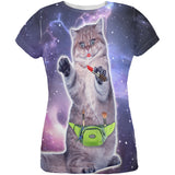 Makeup Cat Funny All Over Womens T Shirt front view