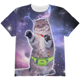 Makeup Cat Funny All Over Youth T Shirt front view