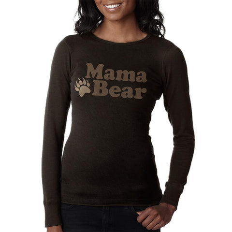 Mothers Day Mama Bear Juniors Long Sleeve Thermal