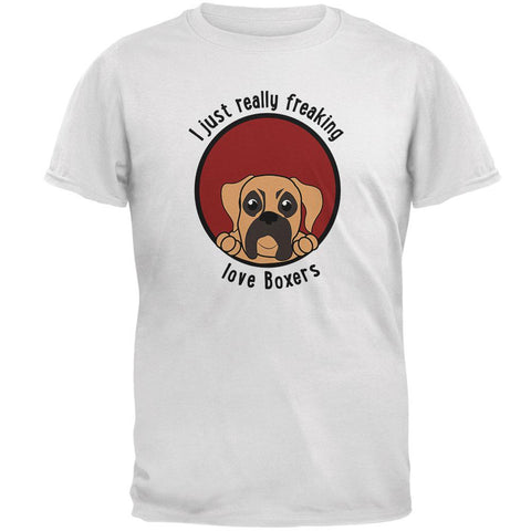 I Just Love Boxers Dog Mens Soft T Shirt