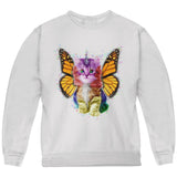 Rainbow Butterfly Unicorn Kitten Youth Sweatshirt