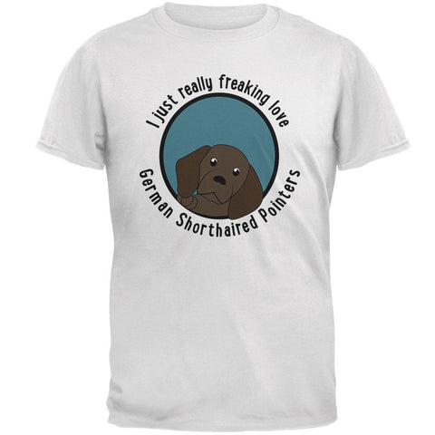 I Just Love German Shorthaired Pointers Dog Mens Soft T Shirt