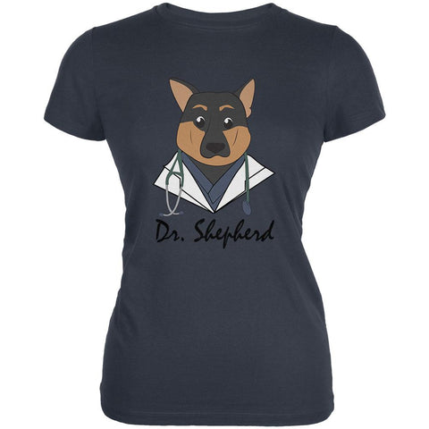 Doctor Shepherd German Dog Funny Cute Juniors Soft T Shirt