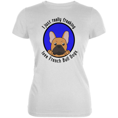 I Just Love French Bulldogs Juniors Soft T Shirt