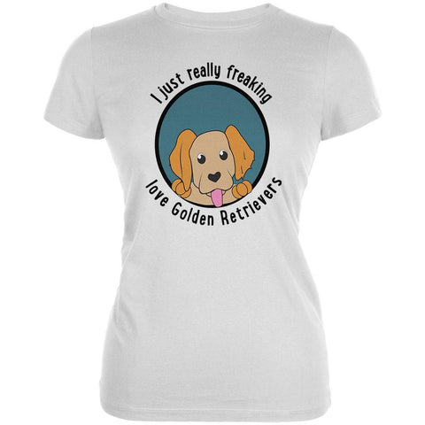 I Just Love Golden Retrievers Dog Juniors Soft T Shirt