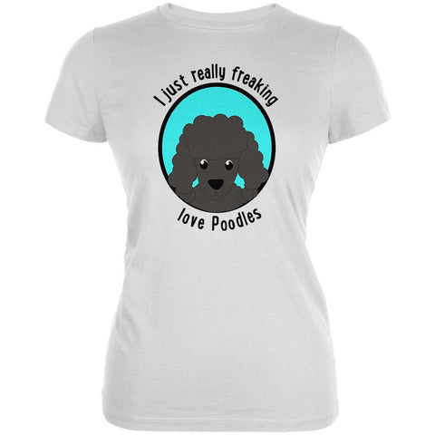 I Just Love Poodles Dog Juniors Soft T Shirt