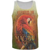 Always Be Yourself Unless Scarlet Macaw All Over Mens Tank Top