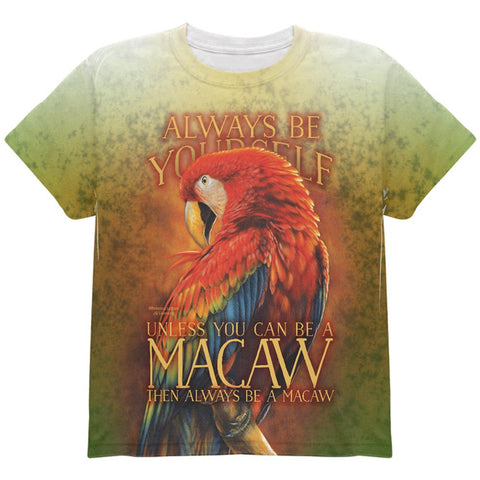 Always Be Yourself Unless Scarlet Macaw All Over Youth T Shirt