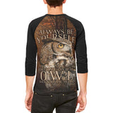 Always Be Yourself Unless Owl Mens Raglan T Shirt