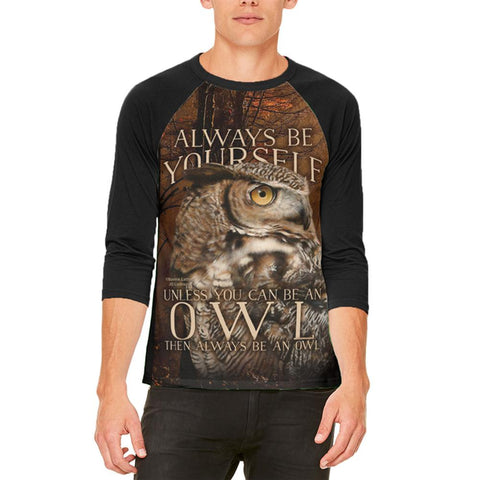 Always Be Yourself Unless Owl Mens Raglan T Shirt