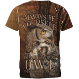 Always Be Yourself Unless Owl All Over Mens T Shirt