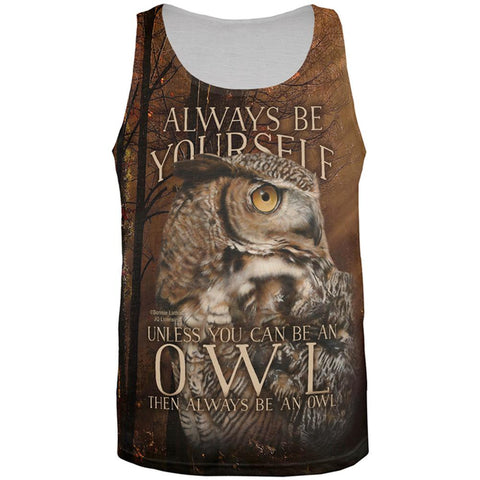 Always Be Yourself Unless Owl All Over Mens Tank Top