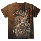 Always Be Yourself Unless Owl All Over Youth T Shirt