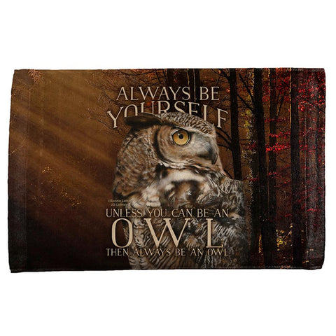 Always Be Yourself Unless Owl All Over Hand Towel