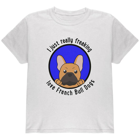 I Just Love French Bulldogs Youth T Shirt