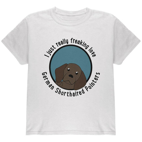 I Just Love German Shorthaired Pointers Dog Youth T Shirt