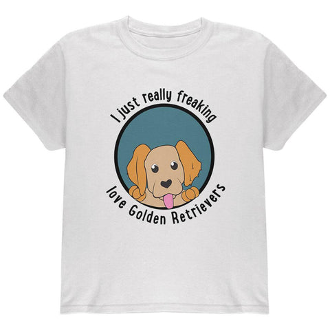 I Just Love Golden Retrievers Dog Youth T Shirt