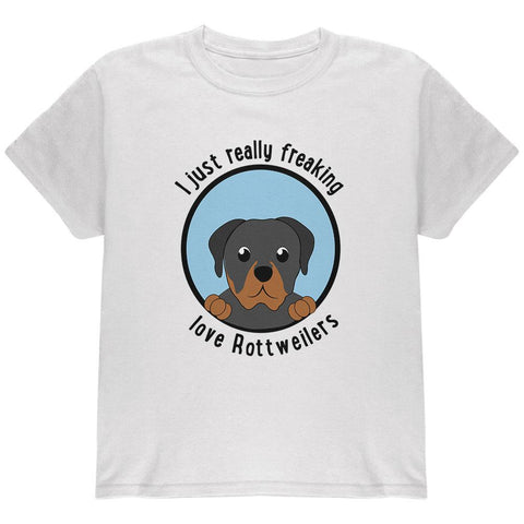 I Just Love Rottweilers Dog Youth T Shirt