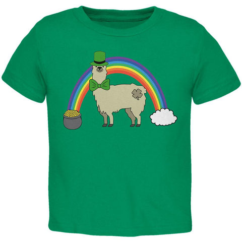 St. Patrick's Day Llama Cute Pot Of Gold Toddler T Shirt