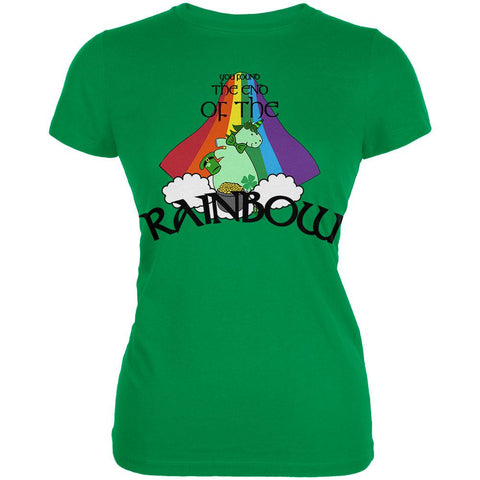 St. Patrick's Day Unicorn End Of The Rainbow Irish Juniors Soft T Shirt