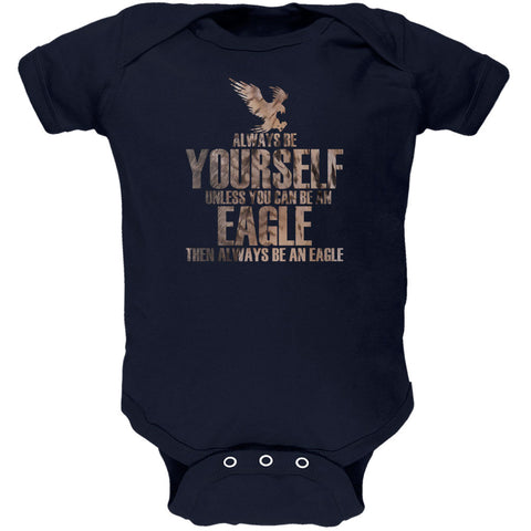 Always Be Yourself Eagle Feathers Soft Baby One Piece  front view