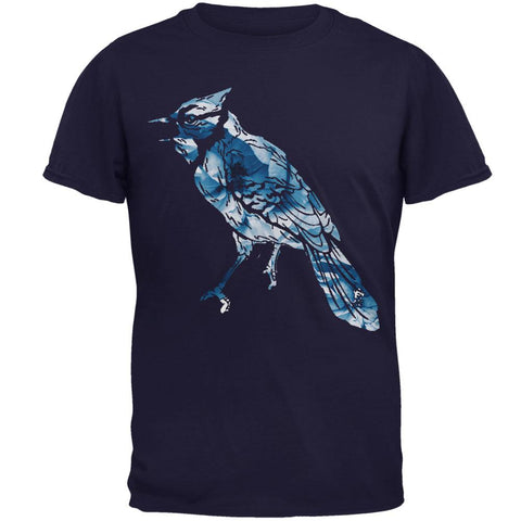 Spring Flowers Blue Jay Bird Mens T Shirt