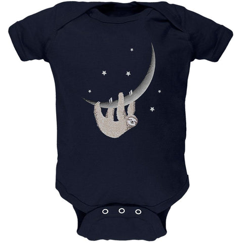 Sloth Hanging from the Moon Crescent Soft Baby One Piece
