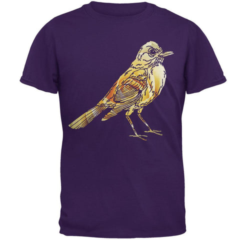 Easter Spring Flowers Robin Bird Mens T Shirt