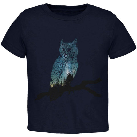 Owl Starry Night Sky Toddler T Shirt