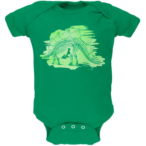 Dinosaur Fossil Stegosaurus Soft Baby One Piece