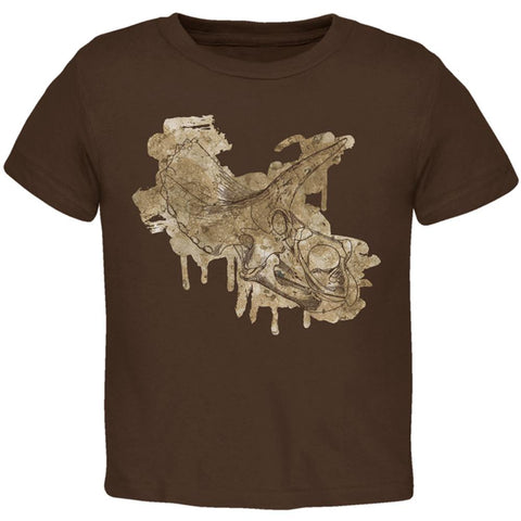Dinosaur Fossil Triceratops Skull Toddler T Shirt