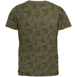 Sloth Pattern Nature Leaves Cute Men's Soft T-Shirt