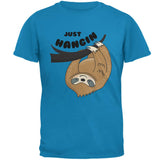 Sloth Just Hangin' Pun Mens T Shirt