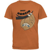 Sloth Just Hangin' Pun Mens T Shirt