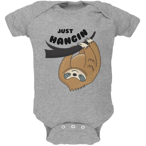 Sloth Just Hangin' Pun Soft Baby One Piece