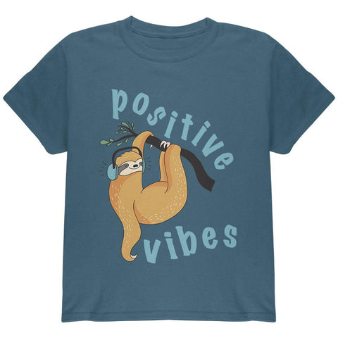 Sloth Positive Good Vibes Youth T Shirt