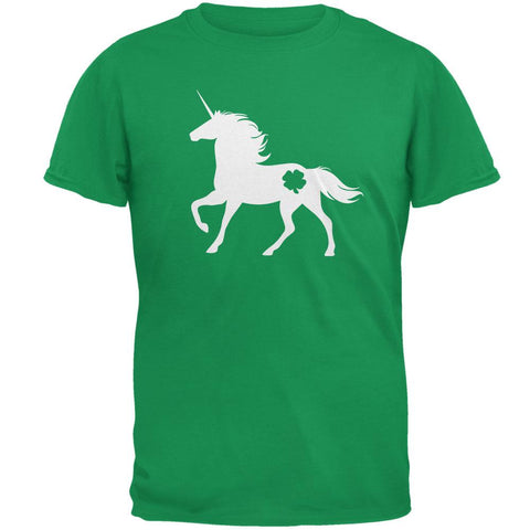 St. Patrick's Day Silhouette Unicorn Mens T Shirt