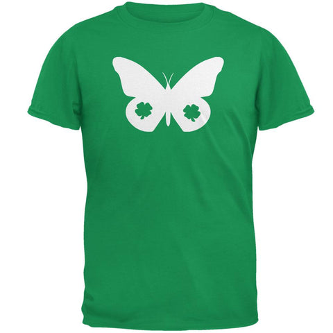 St. Patrick's Day Silhouette Butterfly Mens T Shirt
