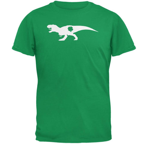 St. Patrick's Day Silhouette Dinosaur T-Rex Mens T Shirt