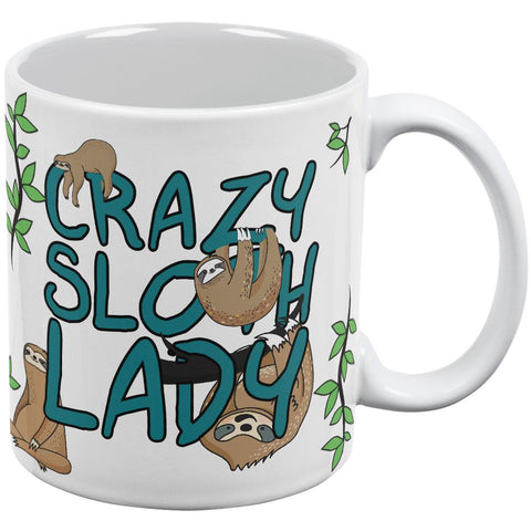 Crazy Sloth Lady All Over Coffee Mug